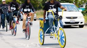 Riding Through Oakland with the Original Scraper Bike Team